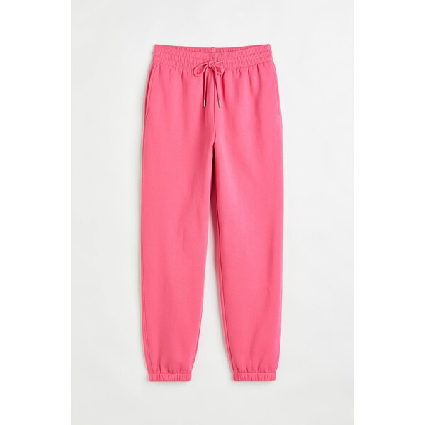 H&M Spodnie dresowe z domieszką bawełny - 0932722079 Różowy