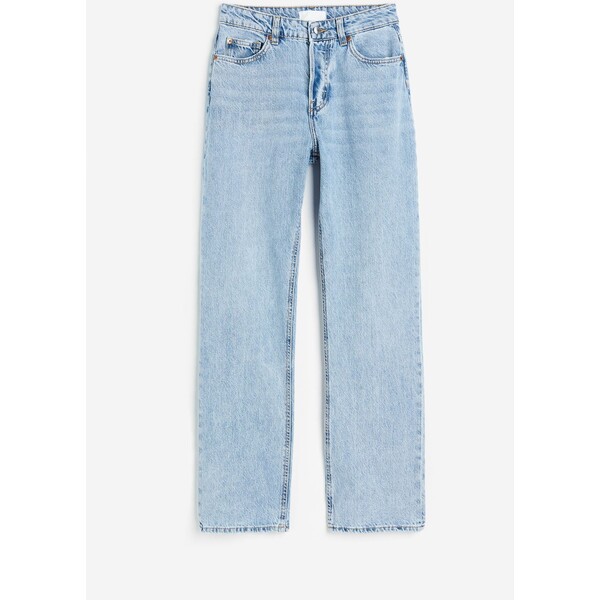 H&M Straight High Jeans - 1136205013 Jasnoniebieski denim