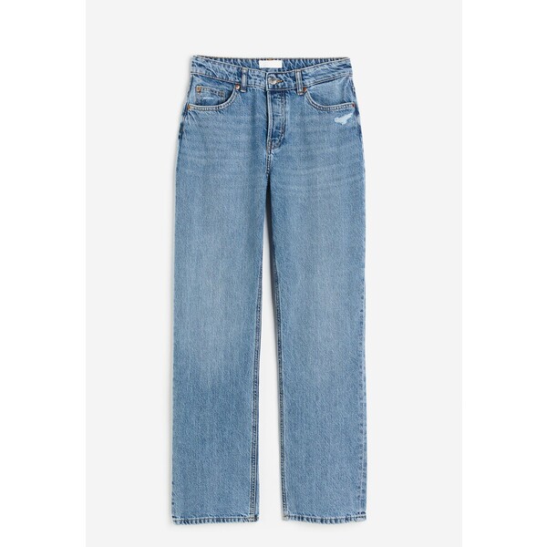 H&M Straight High Jeans - 1136205013 Niebieski denim