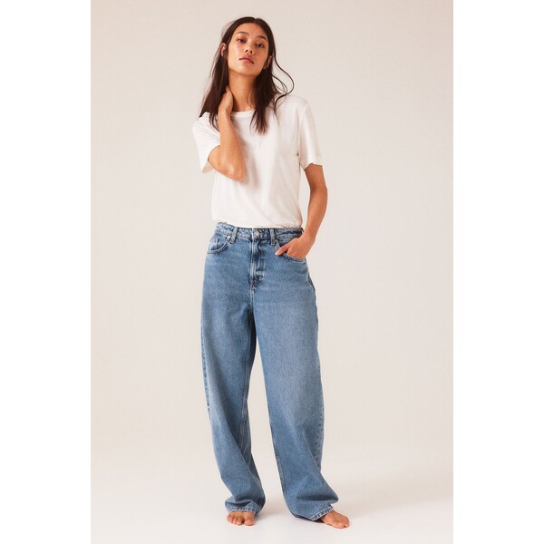 H&M Baggy High Jeans - 1208532009 Jasnoniebieski denim