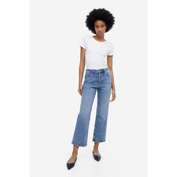 H&M Slim Regular Ankle Jeans - 1139517001 Niebieski denim