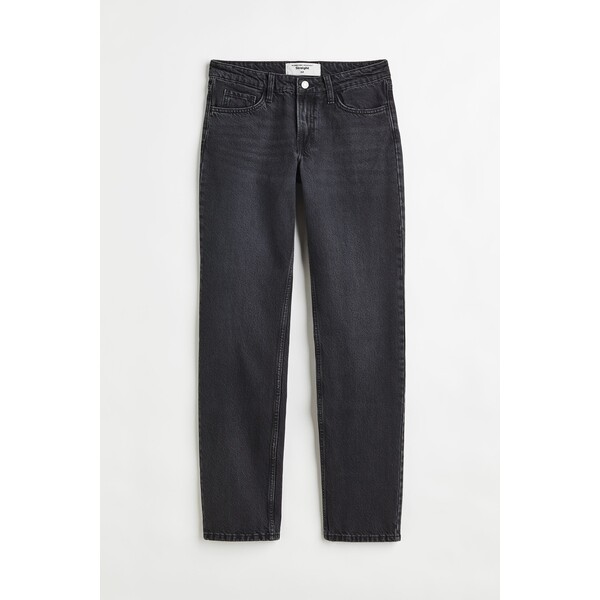 H&M Straight Regular Jeans - 1105593013 Czarny