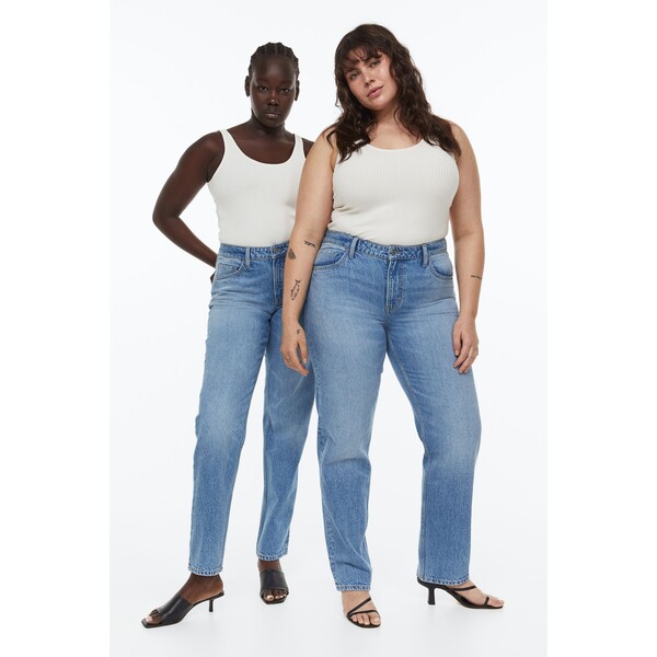 H&M Straight Regular Jeans - 1105593013 Niebieski denim