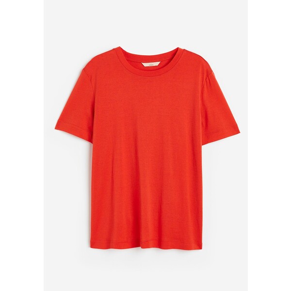 H&M T-shirt z domieszką jedwabiu - 0776746002 Czerwony