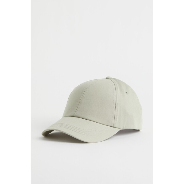 H&M Bawełniana czapka z daszkiem - 1062001004 Pistacjowy