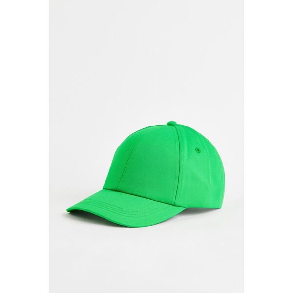 H&M Bawełniana czapka z daszkiem - 1062001004 Jaskrawozielony