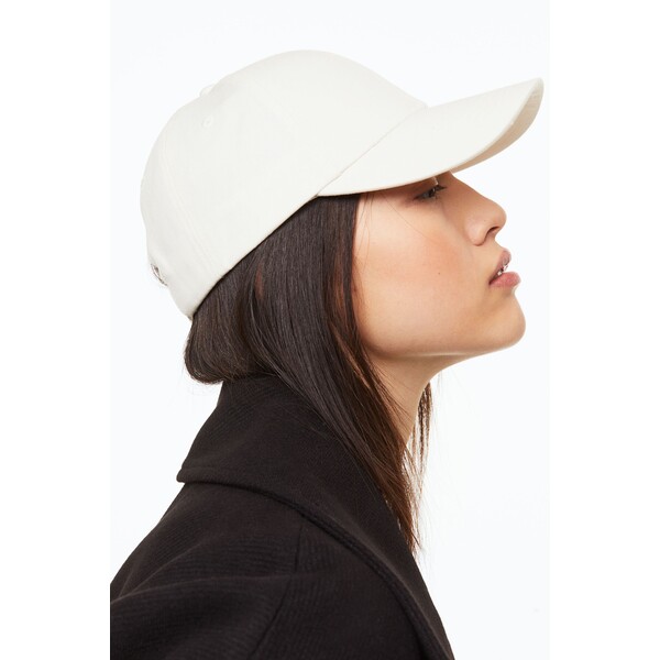 H&M Bawełniana czapka z daszkiem - 1062001004 Biały