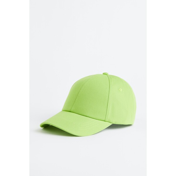 H&M Bawełniana czapka z daszkiem - 1062001004 Limonkowy