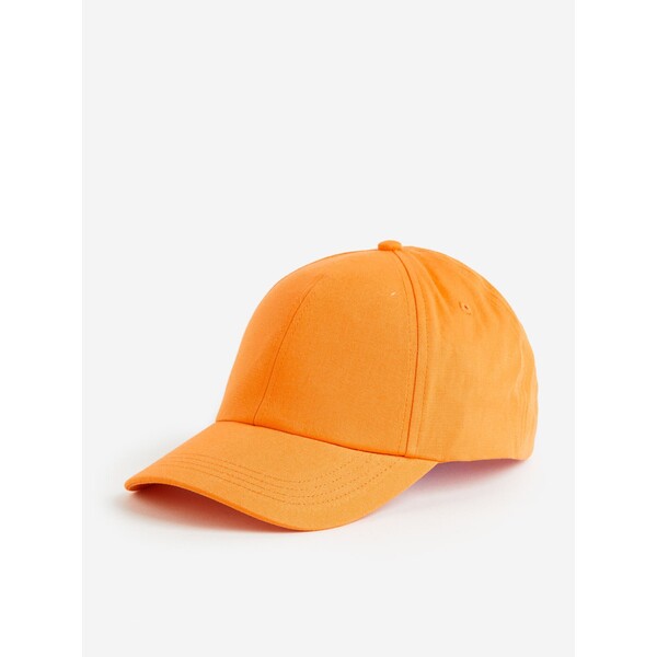 H&M Bawełniana czapka z daszkiem - 1062001004 Pomarańczowy