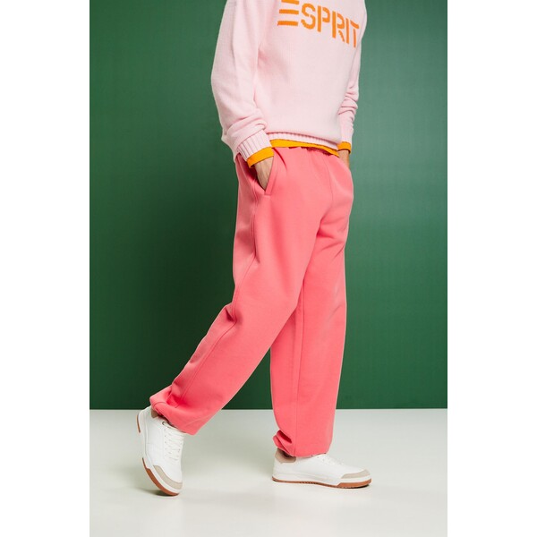 Esprit Spodnie dresowe z logo z bawełnianego polaru z logo 113EE2B322_670