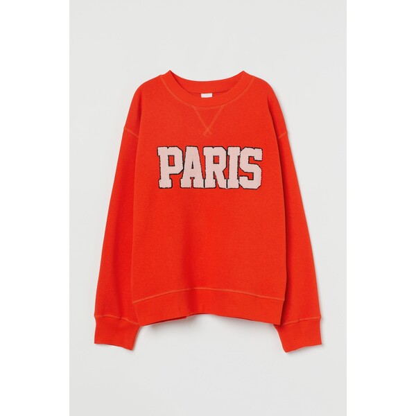 H&M Bluza - 1011828024 Pomarańczowoczerwony/Paris