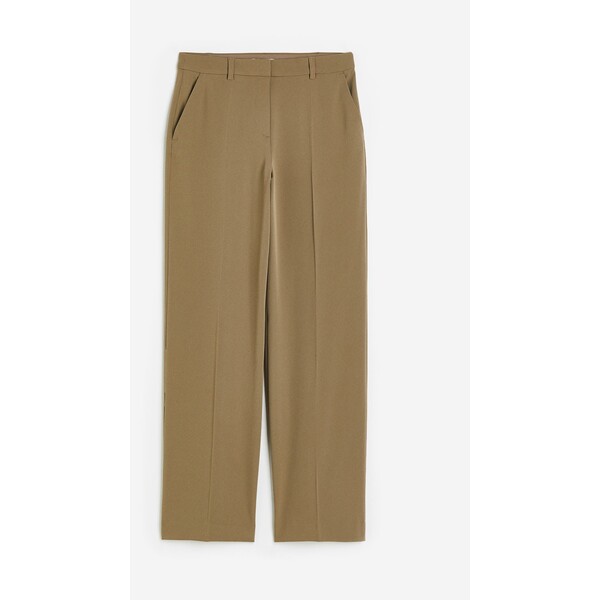 H&M Proste spodnie - Normalna talia - Długa - -ONA 1138553014 Ciemnobeżowy