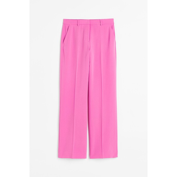 H&M Proste spodnie - Normalna talia - Długa - -ONA 1138553014 Różowy