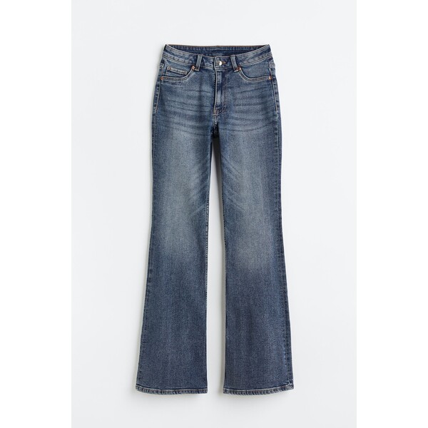 H&M Flared High Jeans - 1109636009 Niebieski denim