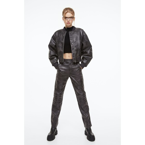 H&M Spodnie w stylu motocyklowym - 1108566001 Czarny
