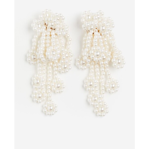 H&M Kolczyki z koralikami - 1216049001 Biały