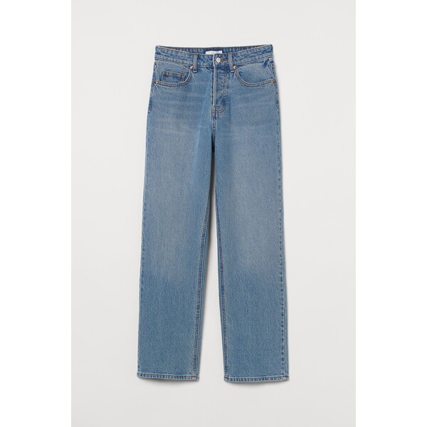 H&M Straight High Ankle Jeans - 1017631003 Jasnoniebieski denim