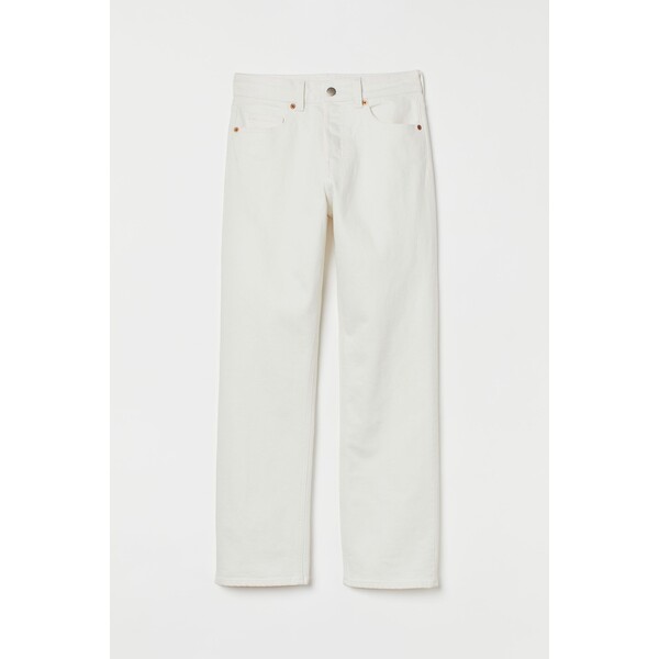 H&M Straight High Ankle Jeans - 1017631003 Biały