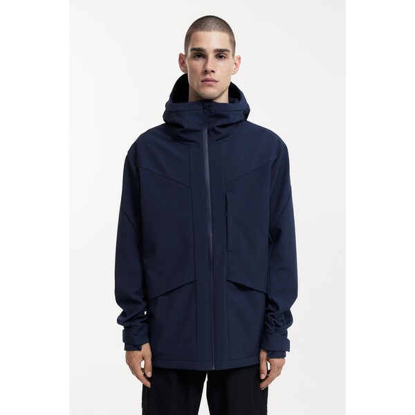 H&M Przeciwdeszczowa kurtka typu softshell - Długi rękaw - Normalna długość - - ON 1067835001 Granatowy