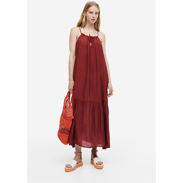 H&M Sukienka plażowa bez rękawów - 1116693001 Ciemnoczerwony
