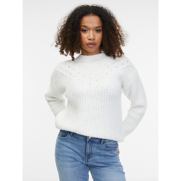 Orsay Biały sweter damski 507519029000