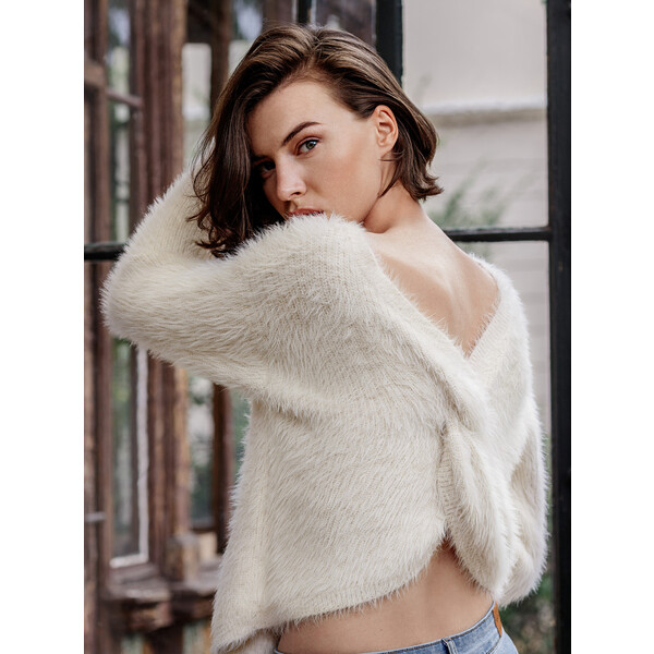Orsay Kremowy sweter damski 507522037000