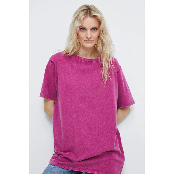 Medicine T-shirt bawełniany gładki różowy