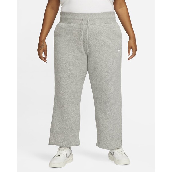 Damskie spodnie dresowe z wysokim stanem i szerokimi nogawkami (duże rozmiary) Nike Sportswear Phoenix Fleece DV5213-063