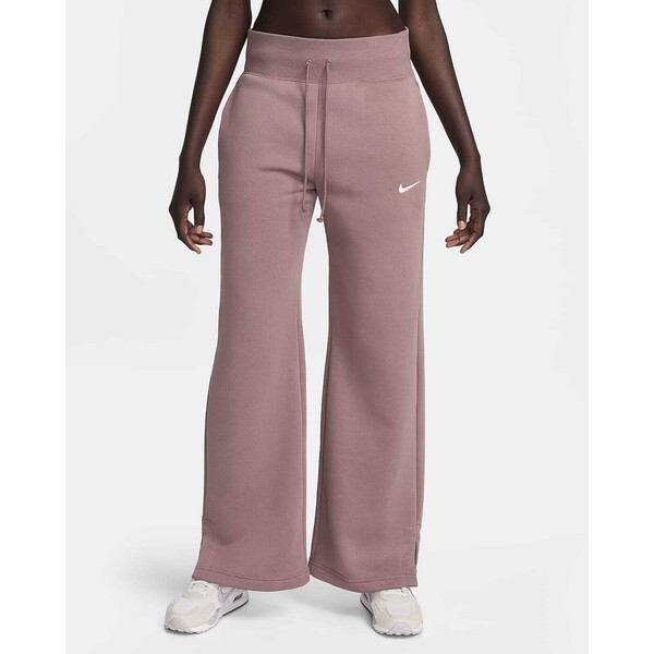 Damskie spodnie dresowe z wysokim stanem i szerokimi nogawkami Nike Sportswear Phoenix Fleece DQ5615-208