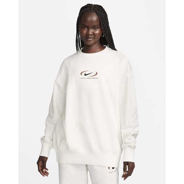 Damska bluza dresowa z półokrągłym dekoltem o kroju oversize Nike Sportswear Phoenix Fleece FQ8815-133