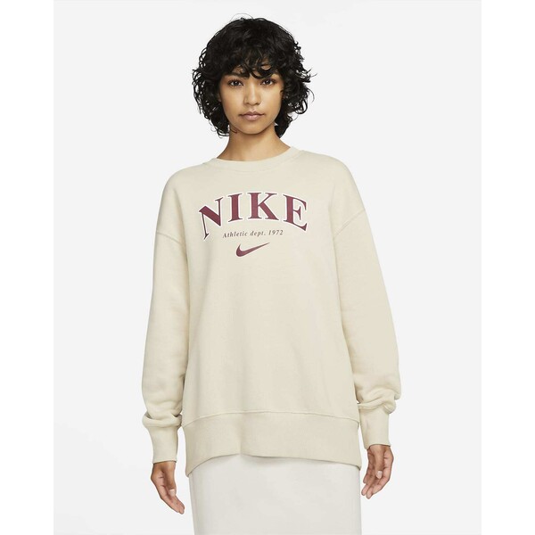 Damska bluza dresowa z półokrągłym dekoltem o kroju oversize Nike Sportswear Phoenix Fleece FB9960-206
