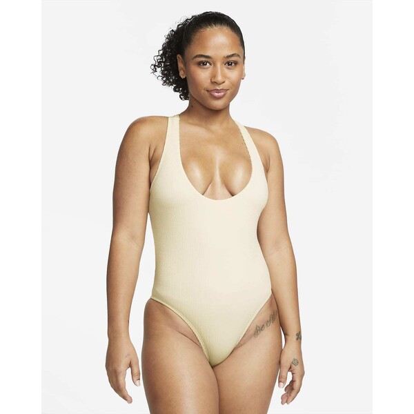 Damski jednoczęściowy kostium kąpielowy ze skrzyżowanymi ramiączkami na plecach Nike FD3499-113