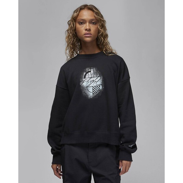 Nike Damska bluza dresowa z półokrągłym dekoltem i grafiką Jordan Brooklyn Fleece FD7157-010