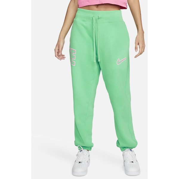 Damskie spodnie o kroju oversize z wysokim stanem Nike Sportswear Phoenix Fleece FN5183-363