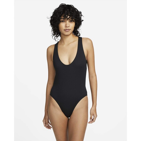 Damski jednoczęściowy kostium kąpielowy ze skrzyżowanymi ramiączkami na plecach Nike FD3499-010