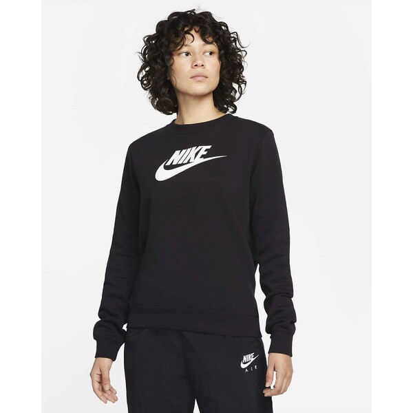 Damska bluza dresowa z półokrągłym dekoltem i logo Nike Sportswear Club Fleece DQ5832-010