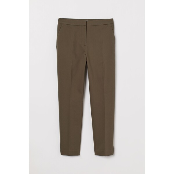 H&M Eleganckie spodnie - 0568808030 Zieleń khaki