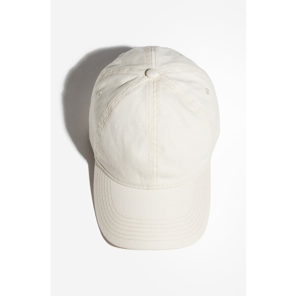 H&M Dżinsowa czapka z daszkiem - 1212624002 Kremowy