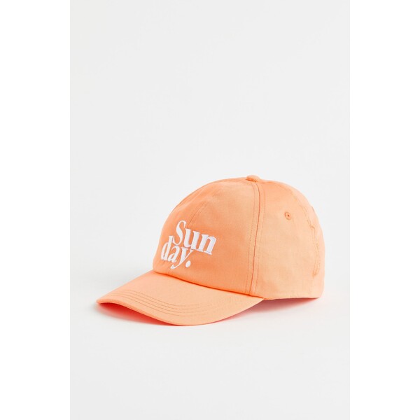 H&M Bawełniana czapka z daszkiem - 1036781002 Pomarańczowy/Sunday