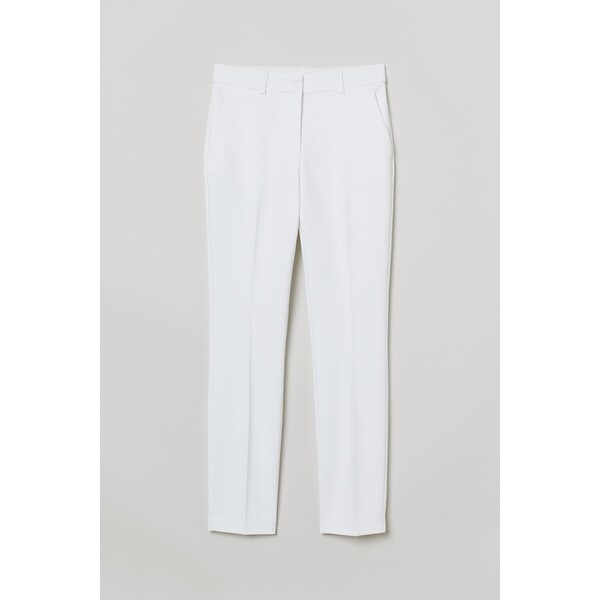 H&M Spodnie cygaretki - Normalna talia - Długość do kostki - 0751471102 Biały