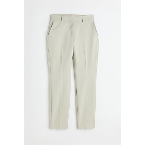 H&M Spodnie cygaretki - 0751471087 Jasny zielonobeżowy