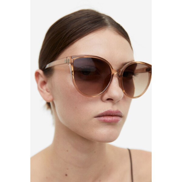 H&M Okulary przeciwsłoneczne - 1071881001 Pudrowobeżowy