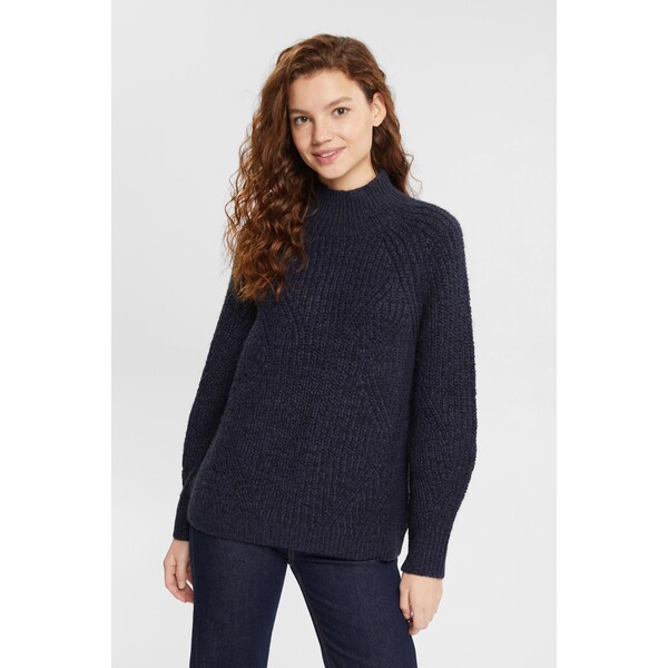 Esprit Sweter z półgolfem z ażurowej dzianiny 102EE1I316_404