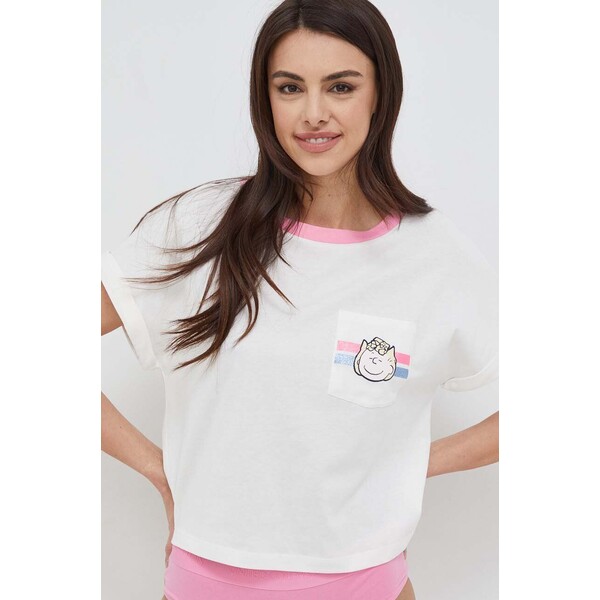 United Colors of Benetton t-shirt piżamowy bawełniany x Peanuts 30963M05O