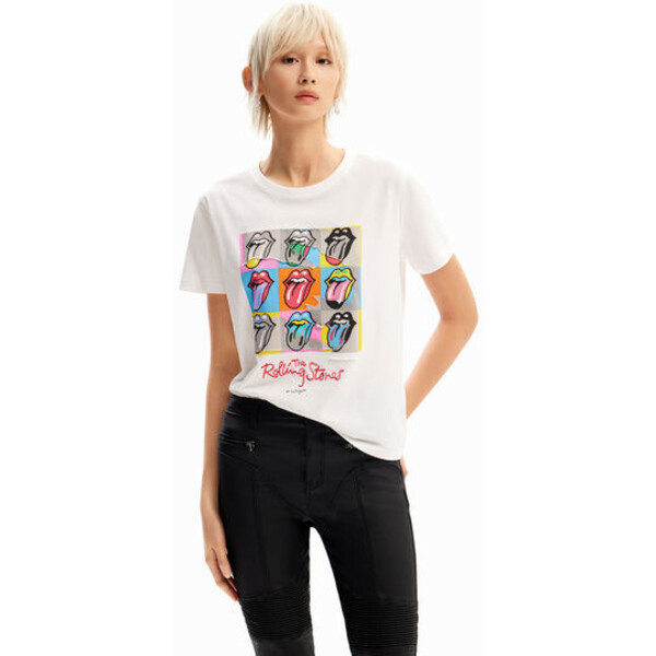 Desigual Koszulka wielobarwna z motywem The Rolling Stones 24SWTK491000