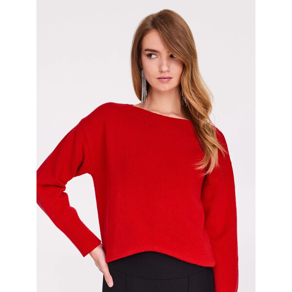 Taranko Wełniany czerwony sweter H3SW31N