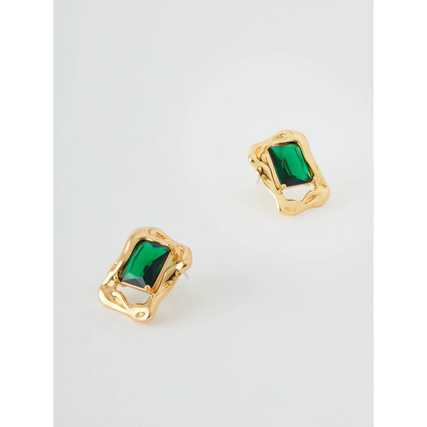 Taranko Duże zielone kolczyki R3KL260