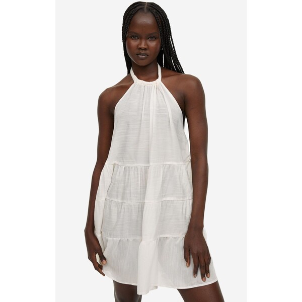 H&M Plażowa sukienka z mocowaniem na karku - 1182677002 Biały