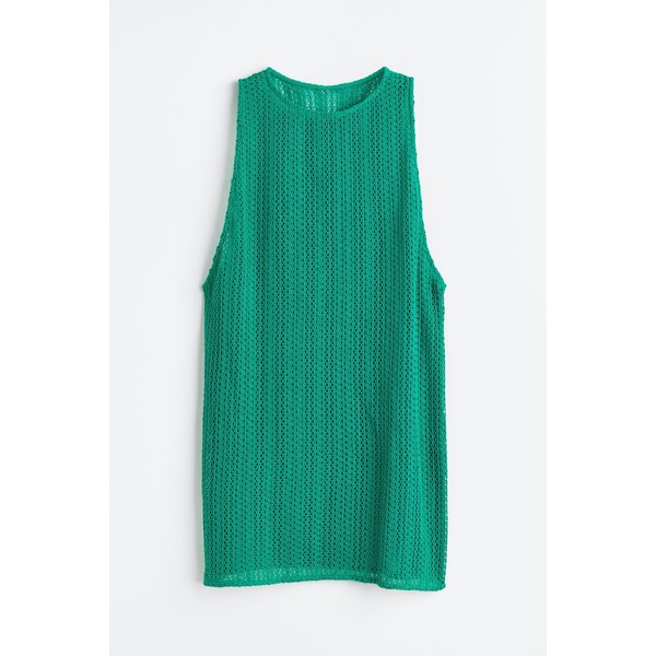 H&M Sukienka plażowa o wyglądzie szydełkowej robótki - 1116982001 Zielony