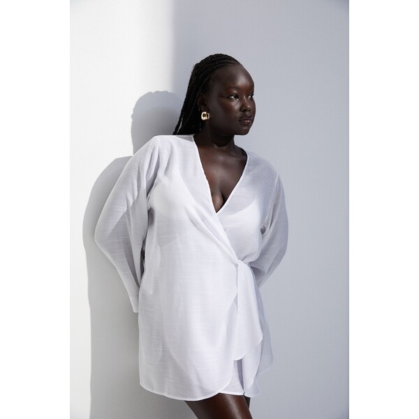 H&M Kopertowa sukienka plażowa - 1135738001 Biały